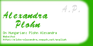 alexandra plohn business card